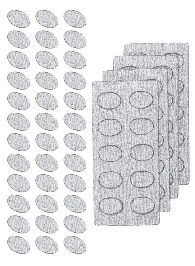Zyghjort 200 PCS Grit Sandpaper Sheets, 100/150/180/240 Nail Paper Sheets Self-Adhesive Nail Pads Nails Care Tools Polishing Sandpaper Slant Heads Art Pre-Polishing Sandpapers for Home Salon Nails and Foot - Image 1